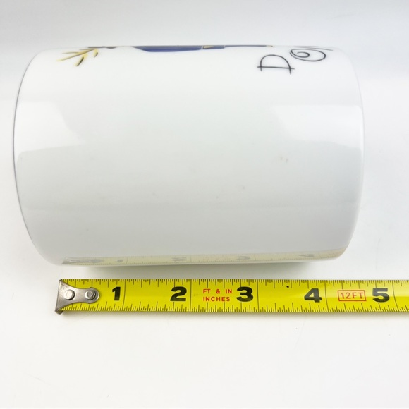 Vtg Pottery Barn Reindeer Donner Christmas Coffee Tea Mug Cup Silver Rim Japan - Picture 9 of 9